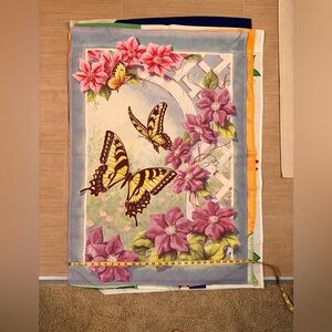 Large Butterfly Flower House Flag UC